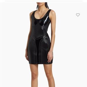 Mugler glossy embossed mini dress 34 2